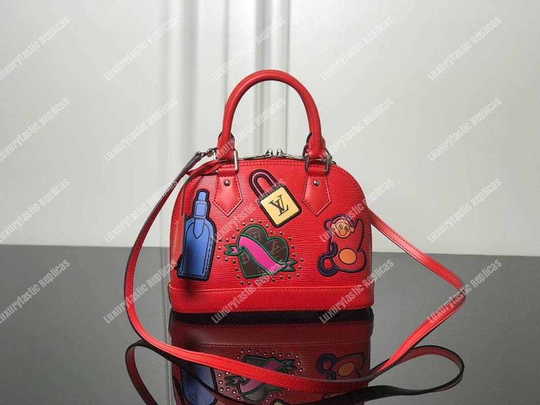 LV Alma BB Epi Leather Trunk-Maker Red