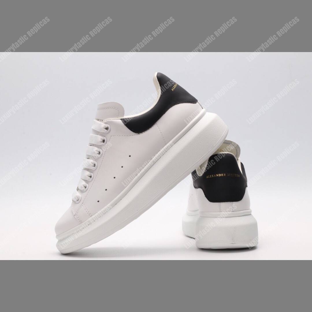 Harrods Alexander McQueen Leather Runway Sneakers White