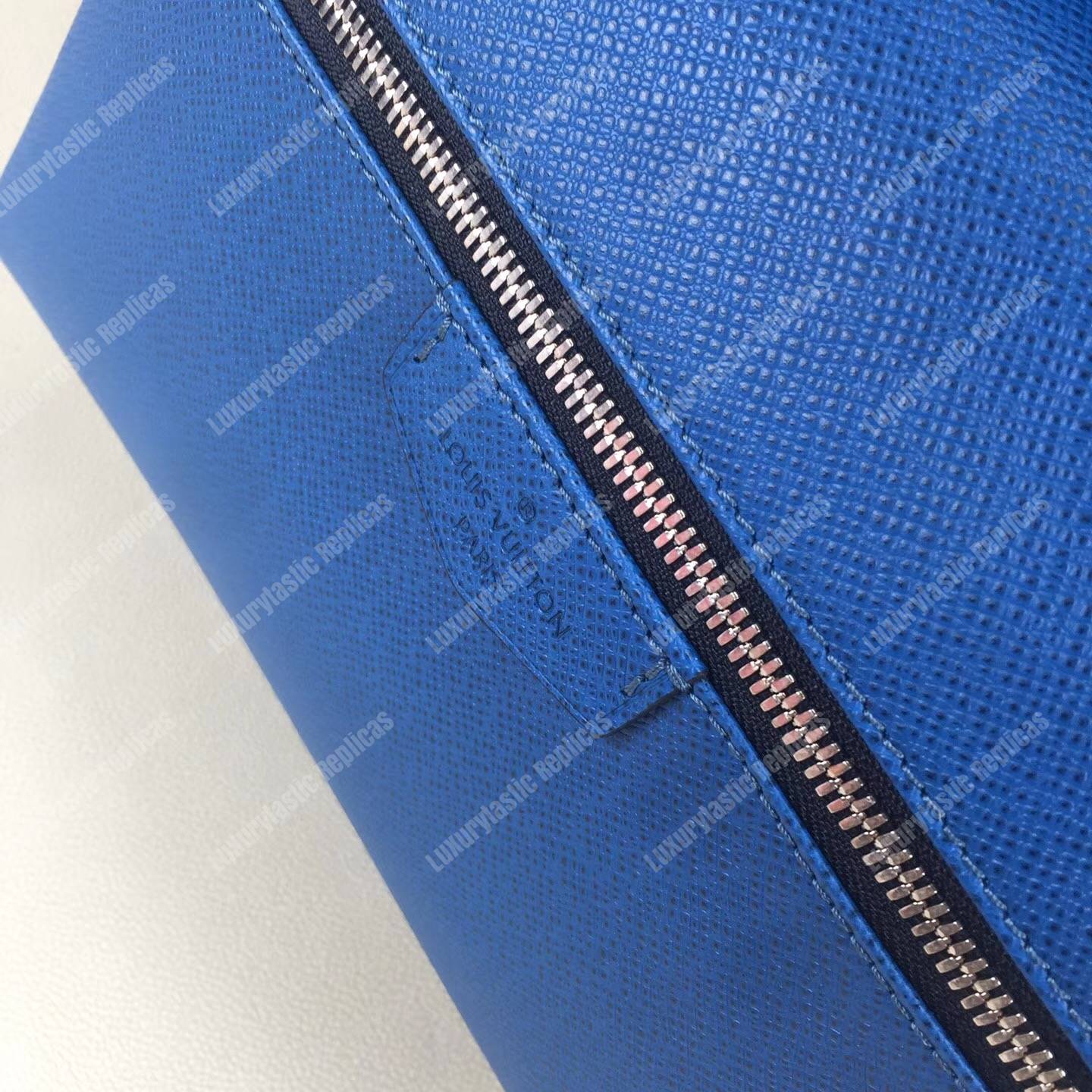 LV Discovery Backpack PM Taiga Leather Cobalt