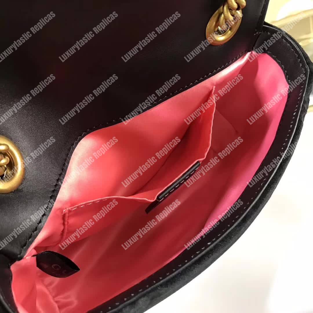G*u*i gg marmont embroidered velvet mini bag blooms