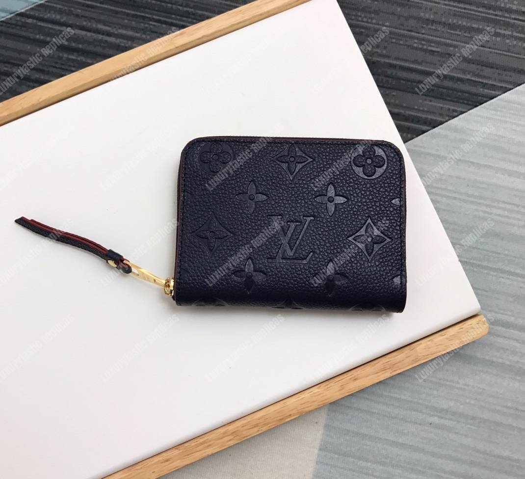 LV Zippy Coin Purse Monogram Empreinte Leather Marine Rouge