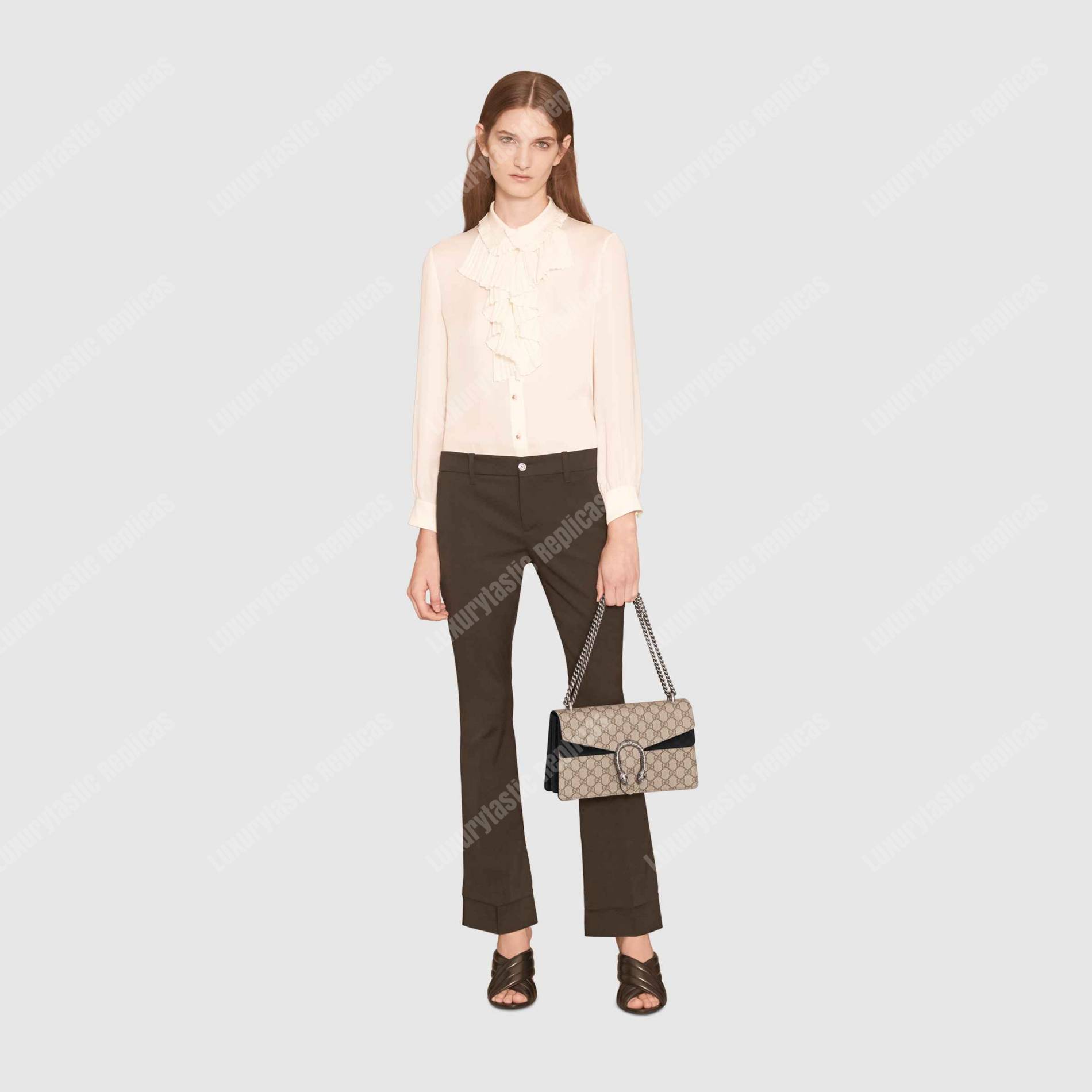 G*u*i dionysus small gg shoulder bag beige black