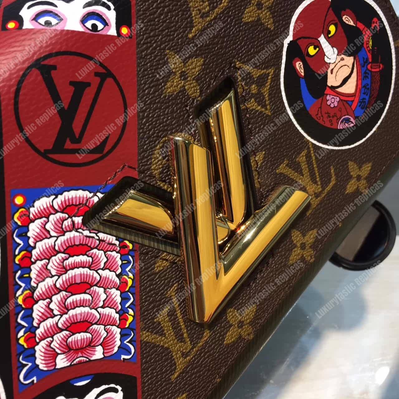 LV Epi Kabuki Stickers Twist MM Bag Monogram Canvas