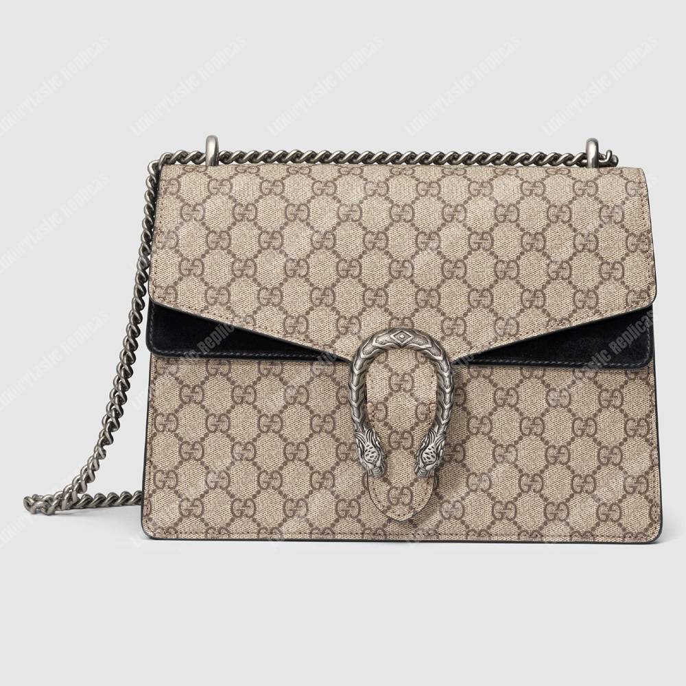 G*u*i dionysus gg sup*e shoulder bag beige black