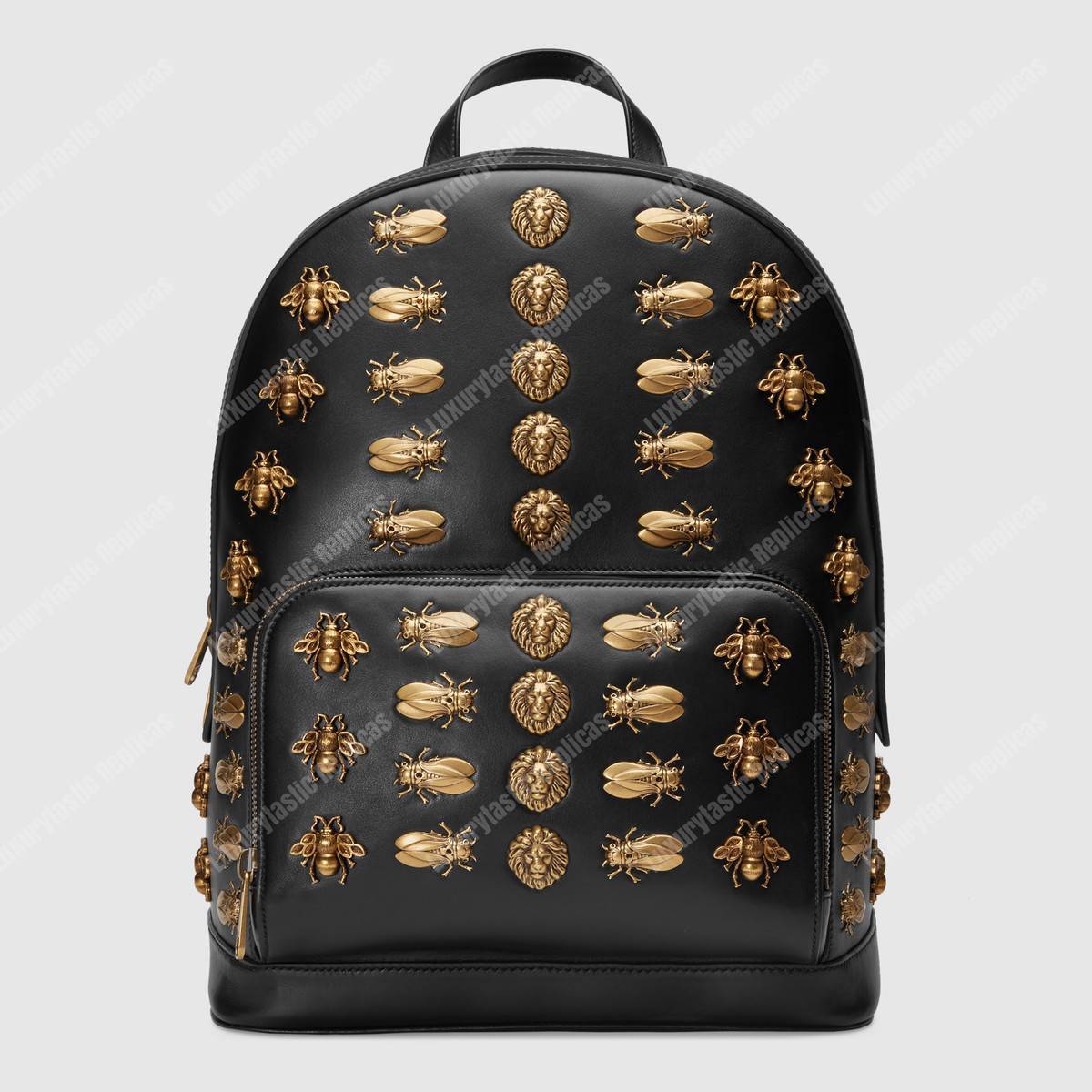 G*u*i animal studs leather backpack black