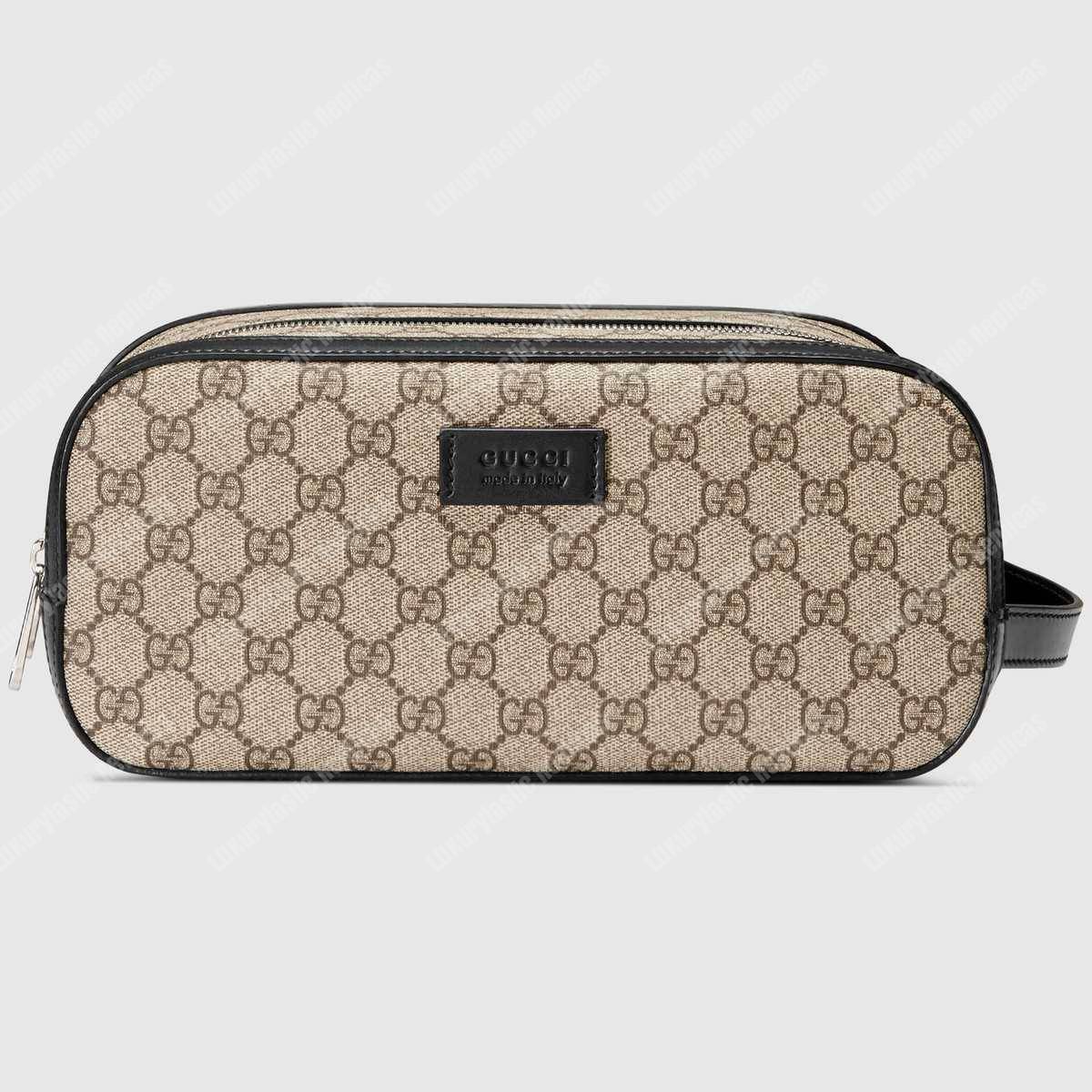 G*u*i gg sup*e toiletry case beige/ebony