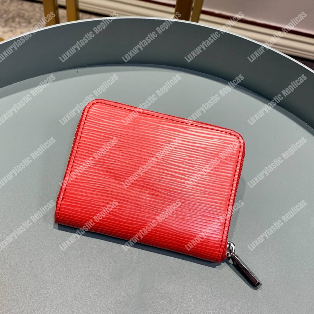 LV Zippy Coin Purse Epi Leather Coquelicot