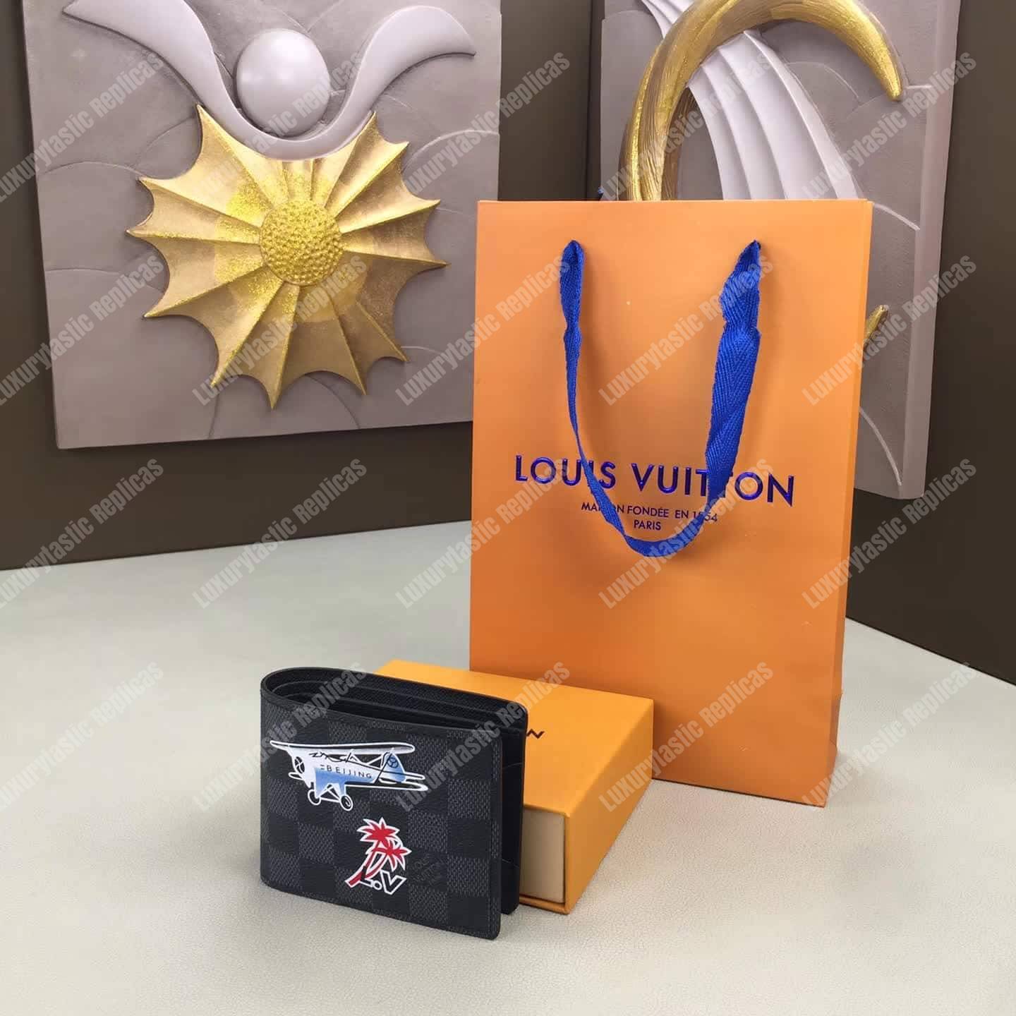 LV Multiple Wallet Damier Graphite Special Edition Beijing