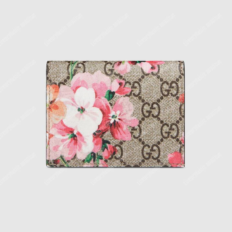 G*u*i gg blooms card case antique rose