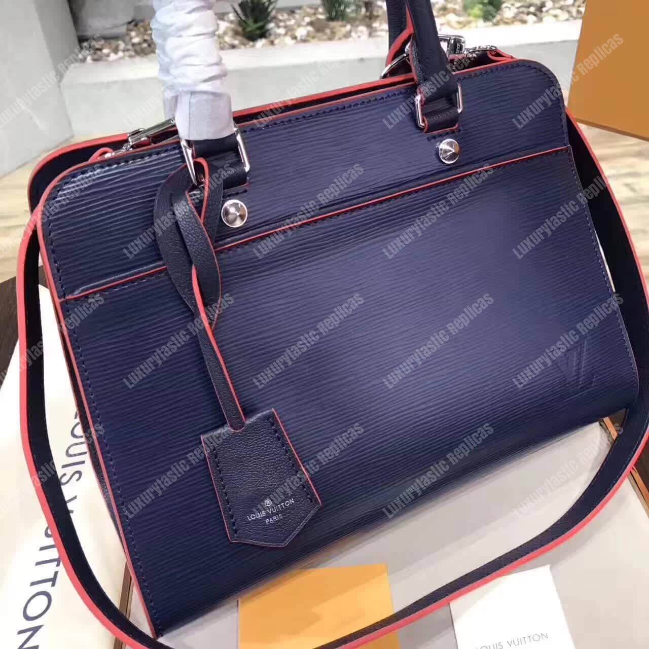 LV Epi Vaneau MM Bag Epi Leather Indigo