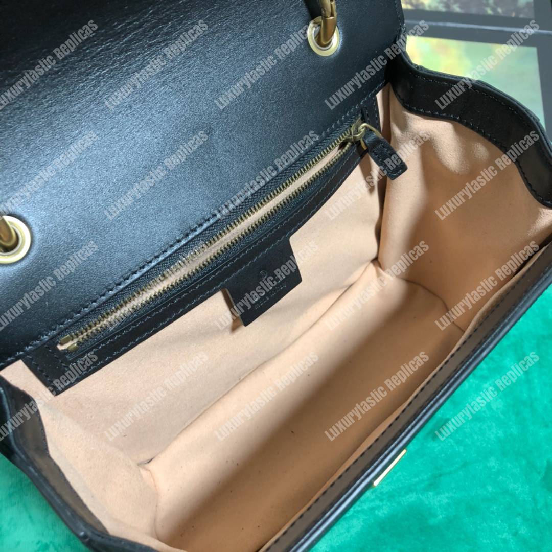 G*u*i queen margaret leather bag black