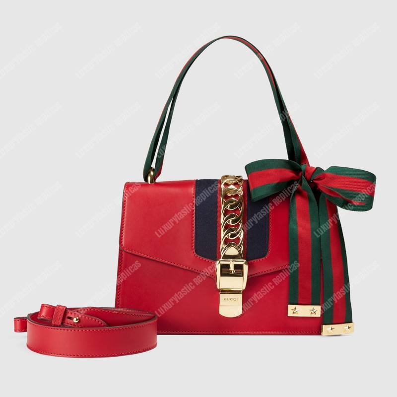 G*u*i sylvie small shoulder bag hibiscus red