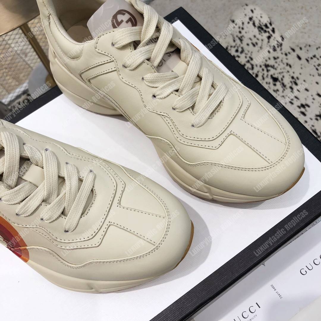 G*u*i rhyton sneaker with interlocking g white
