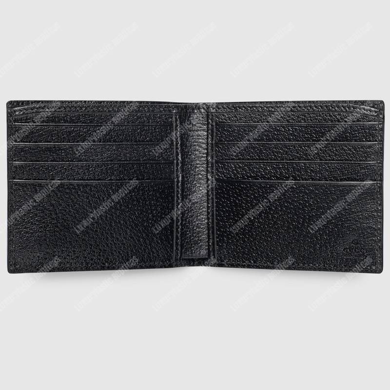 G*u*i gg marmont leather bi-fold wallet black