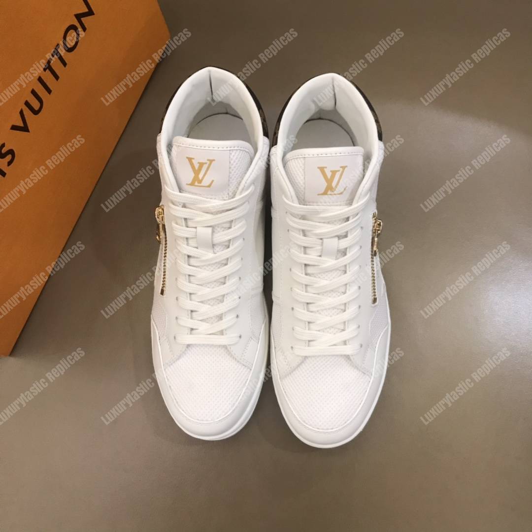 LV Rivoli Zip On The Side Sneaker Boot White
