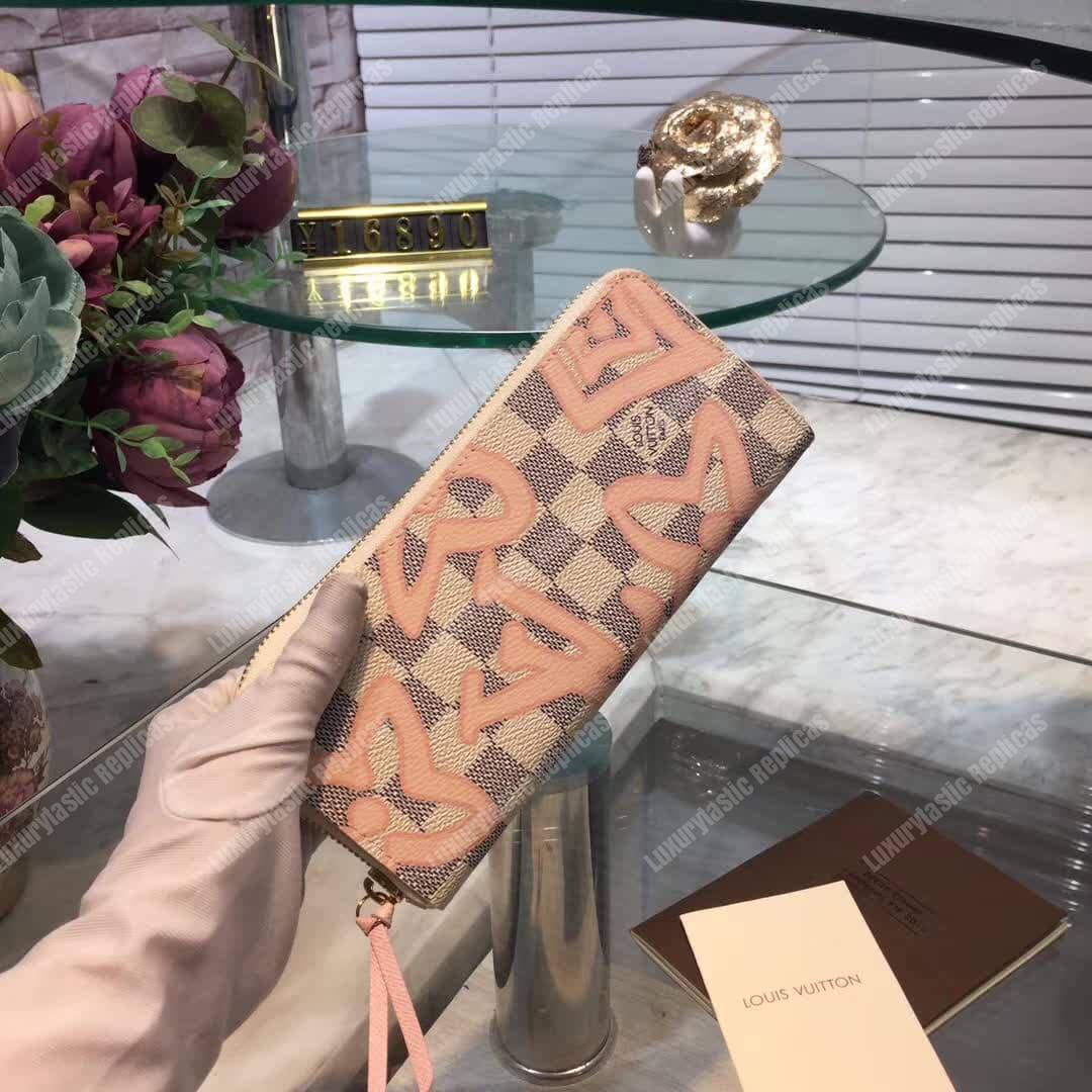 LV Clemence Wallet Damier Azur Canvas