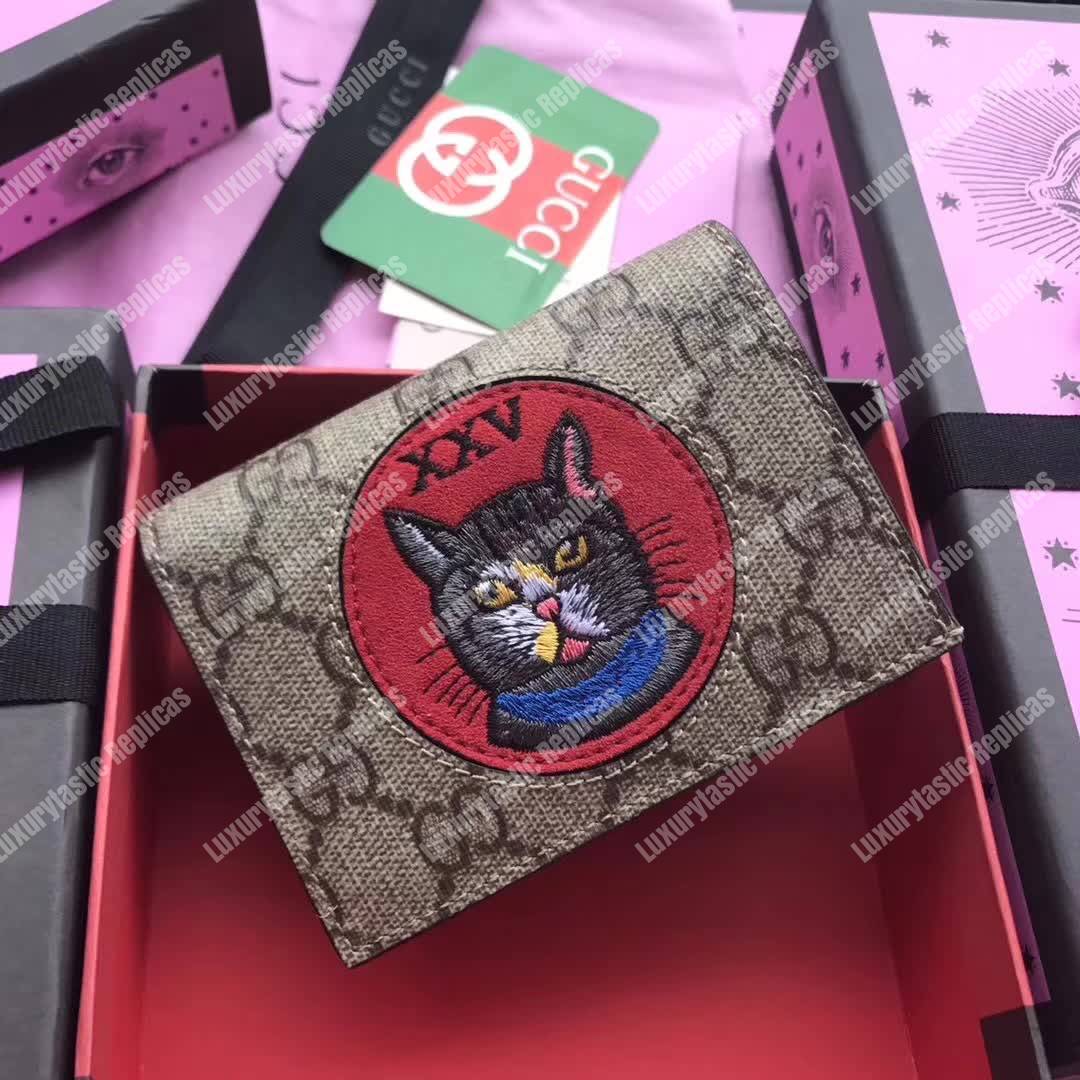 G*u*i mystic cat gg sup*e card case