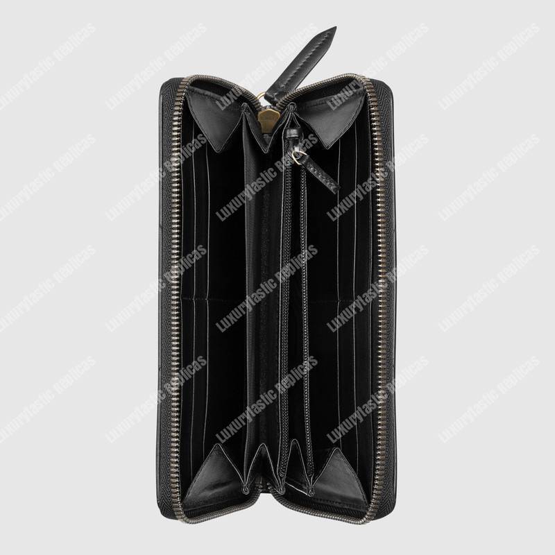 G*u*i gg marmont zip around wallet black