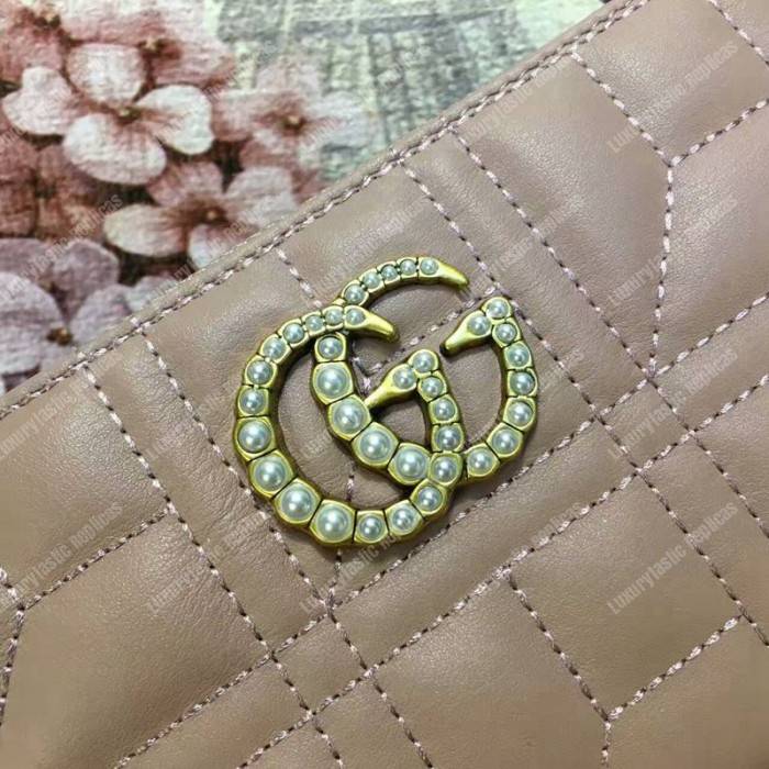 G*u*i gg marmont zip around wallet magnolia