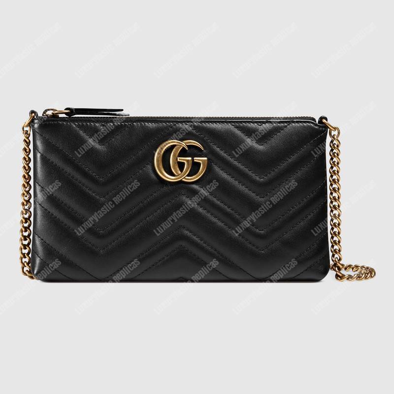 G*u*i gg marmont mini chain bag black