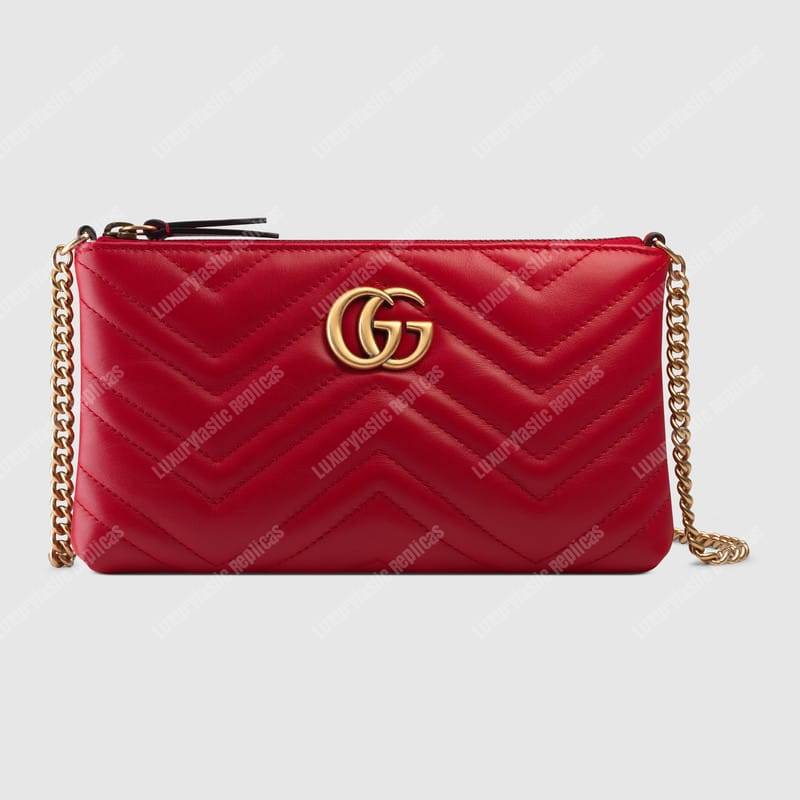 G*u*i gg marmont mini chain bag hibiscus red
