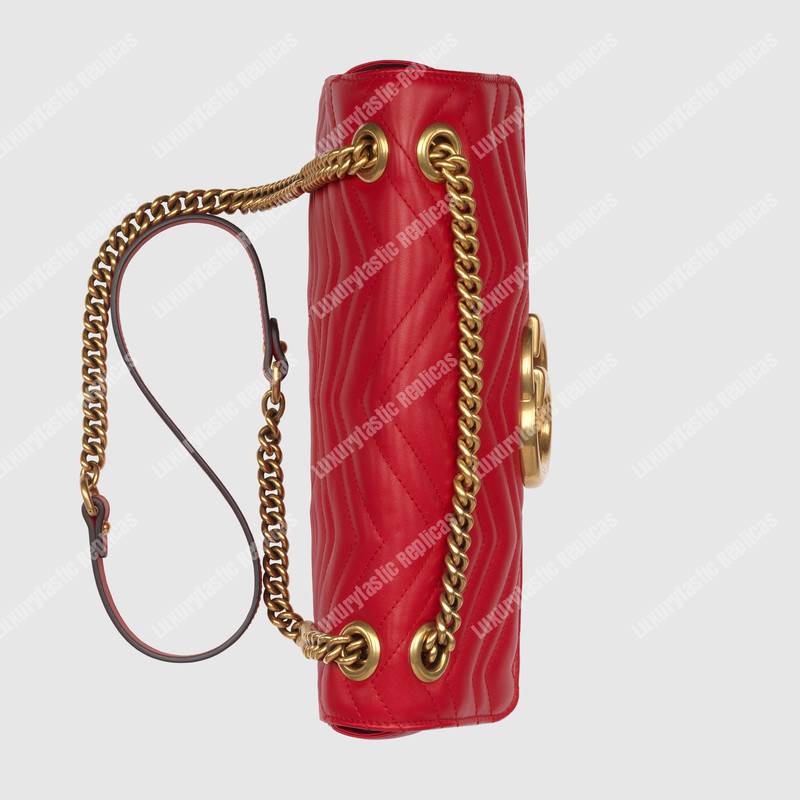 G*u*i gg marmont medium matelasse shoulder bag hibiscus red