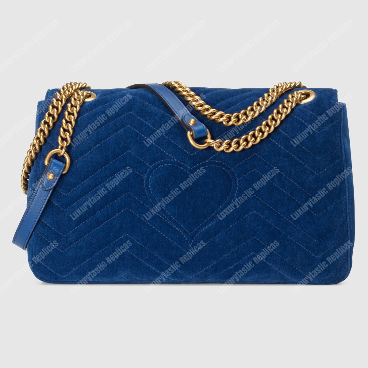 G*u*i gg marmont medium bag cobalt blue velvet