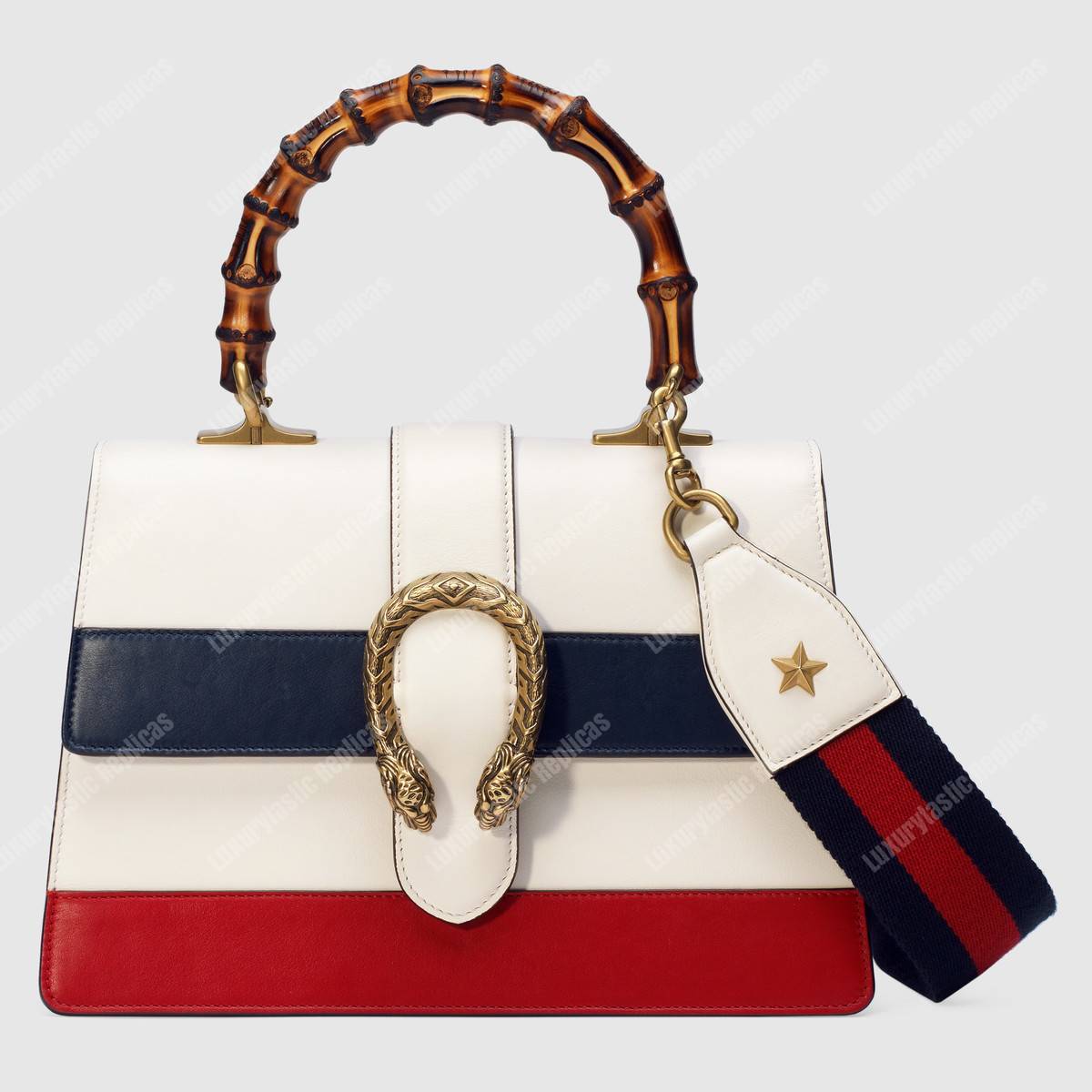 G*u*i dionysus medium top handle bag white