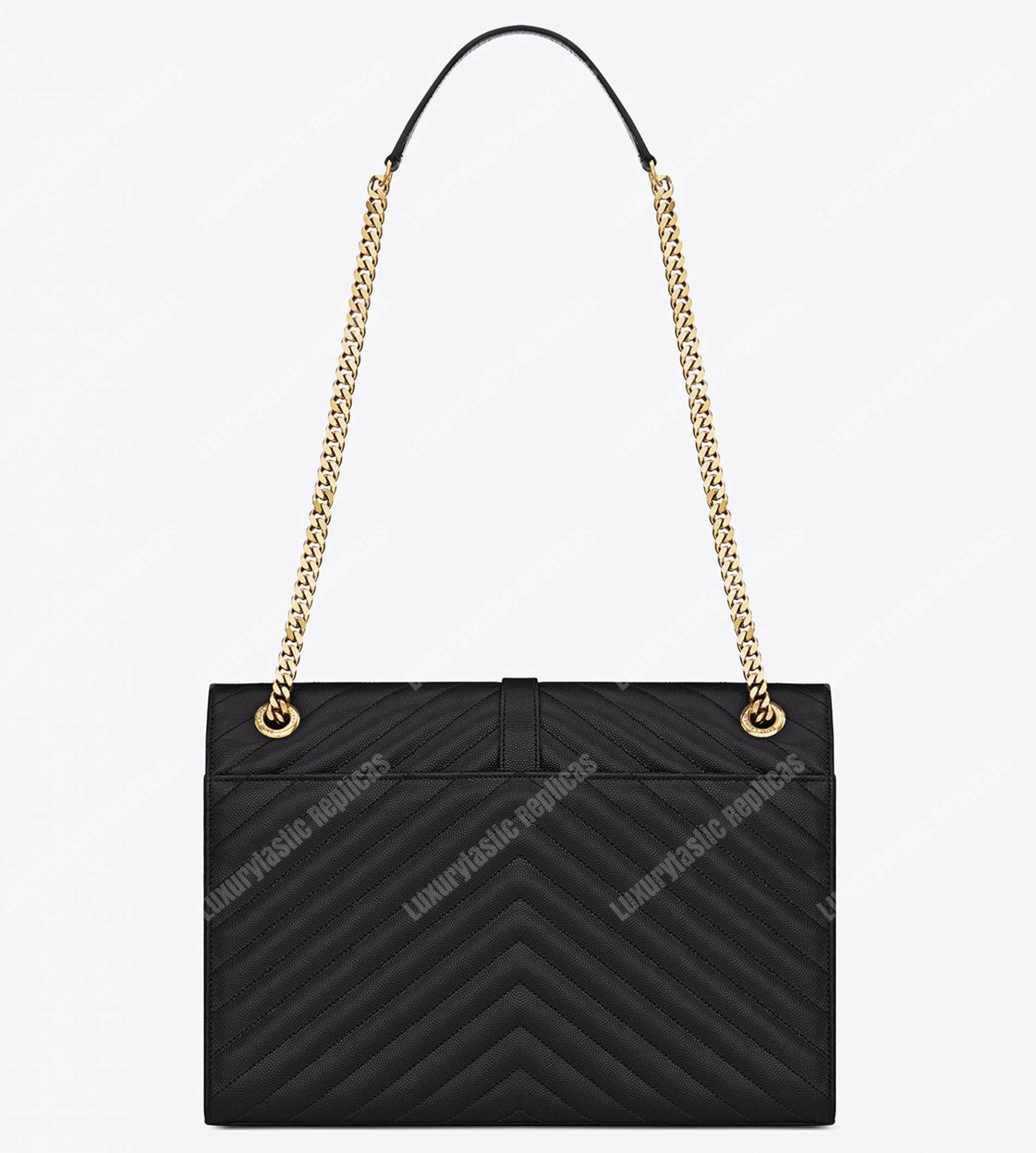 Saint Laurent Large Envelope Chain Bag Black