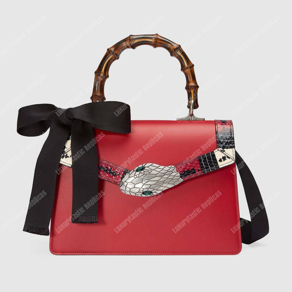 G*u*i lilith leather top handle bag red