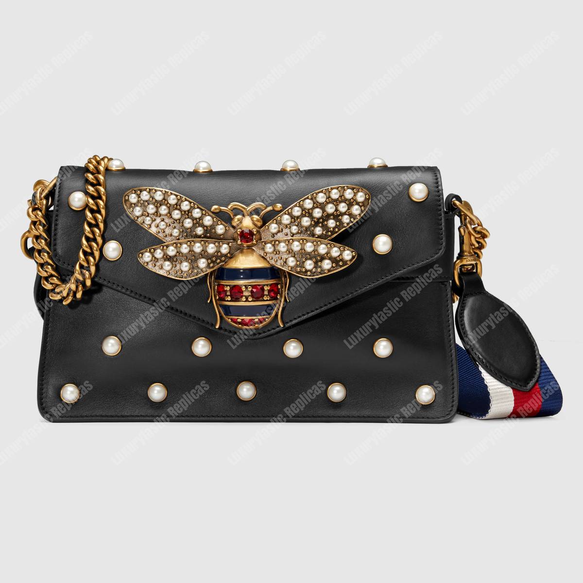 G*u*i broadway leather mini bag black