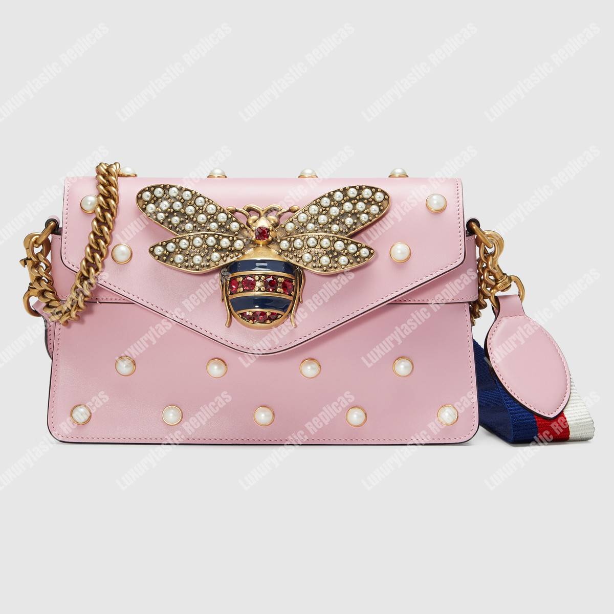 G*u*i broadway leather mini bag light pink