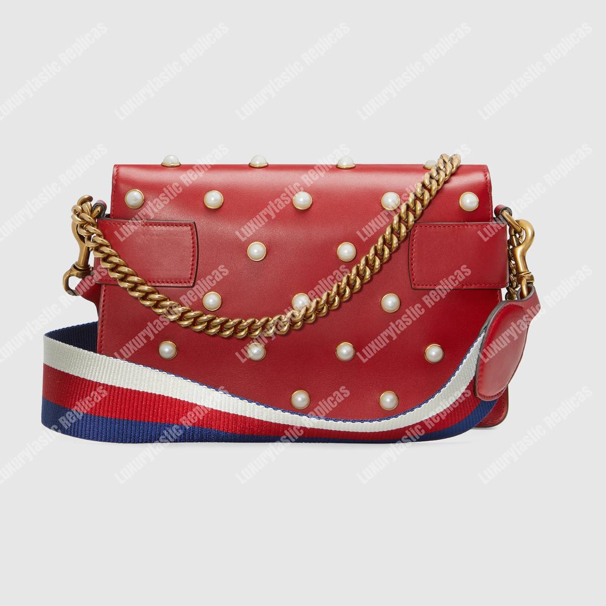 G*u*i broadway leather mini bag red