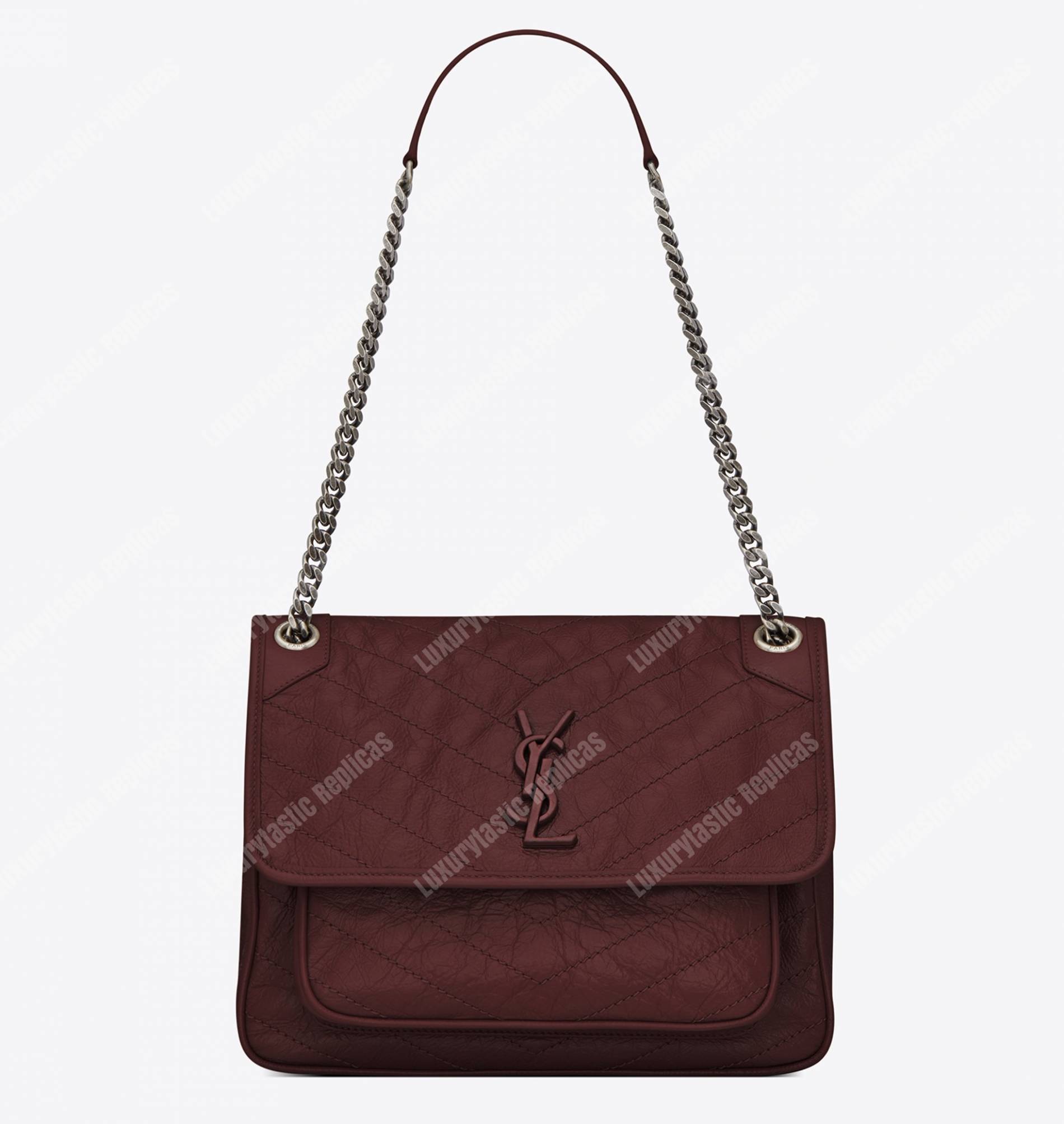 Saint Laurent Niki Medium Dark Legion Red Vintage