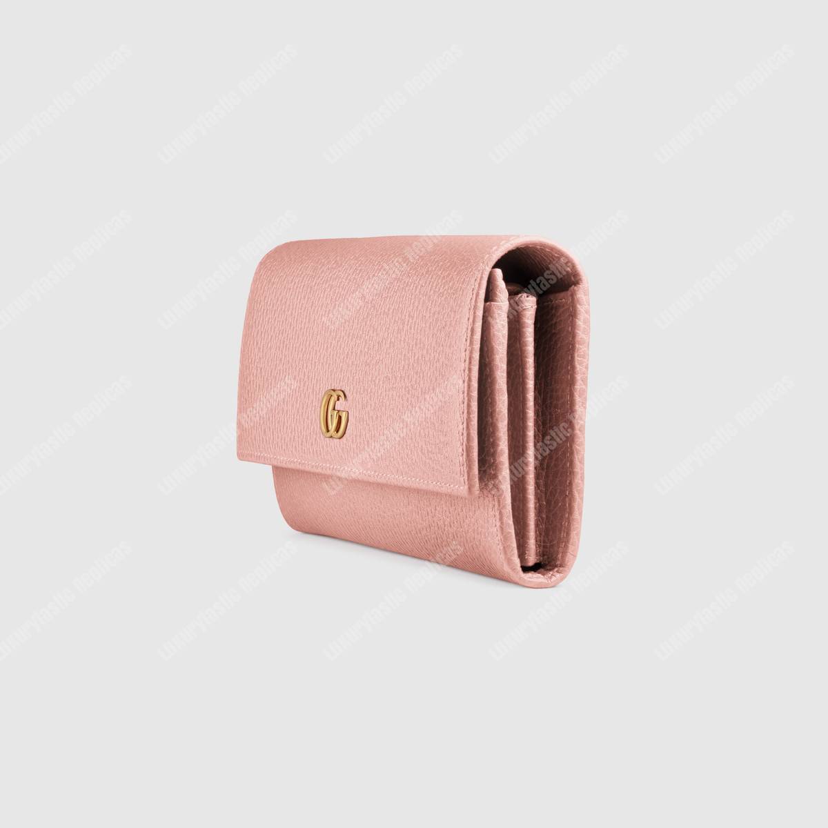 G*u*i gg leather continental wallet light pink
