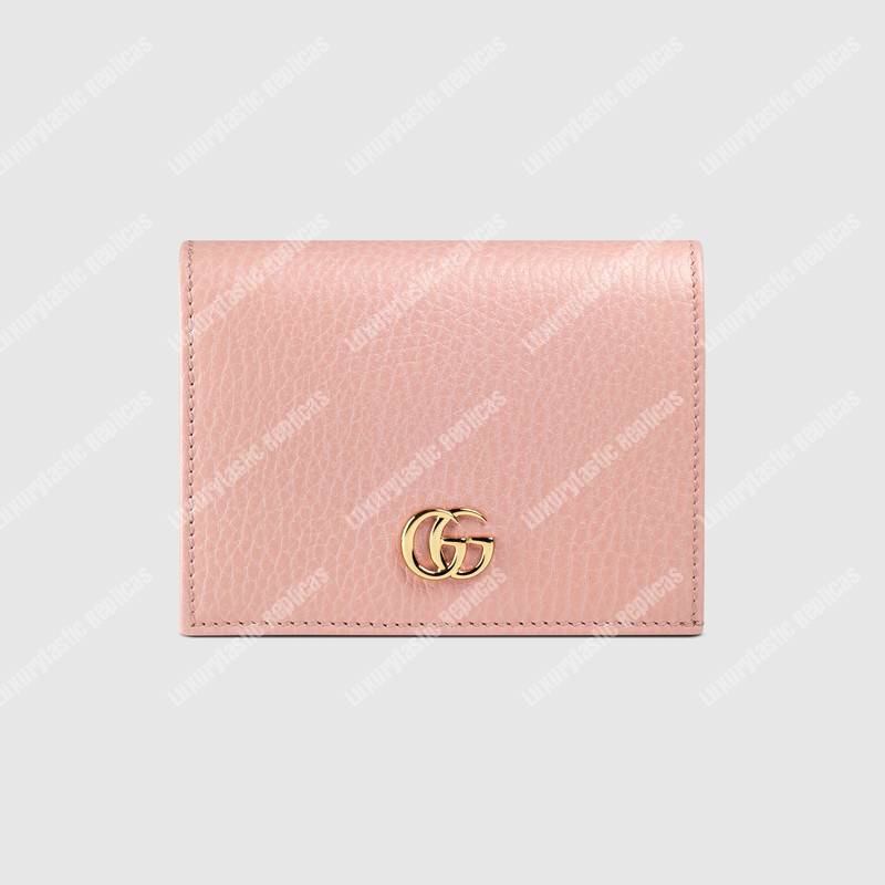 G*u*i gg leather card case light pink