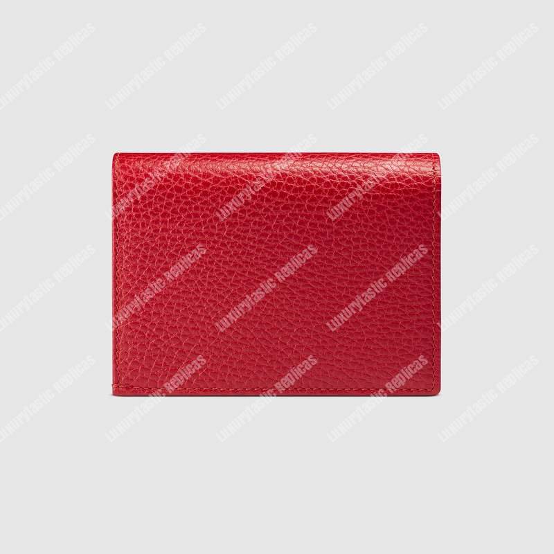 G*u*i gg leather card case red