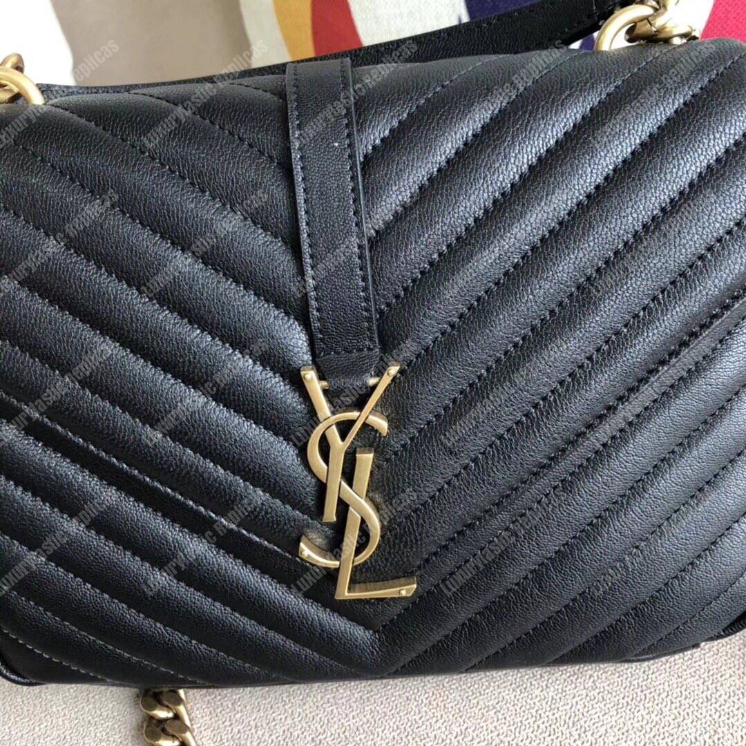 Saint Laurent Medium College Bag In Black