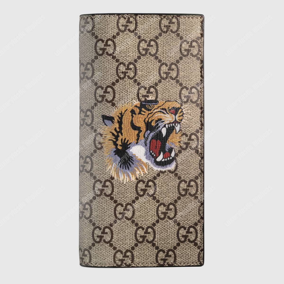 G*u*i gg sup*e tiger head print long wallet