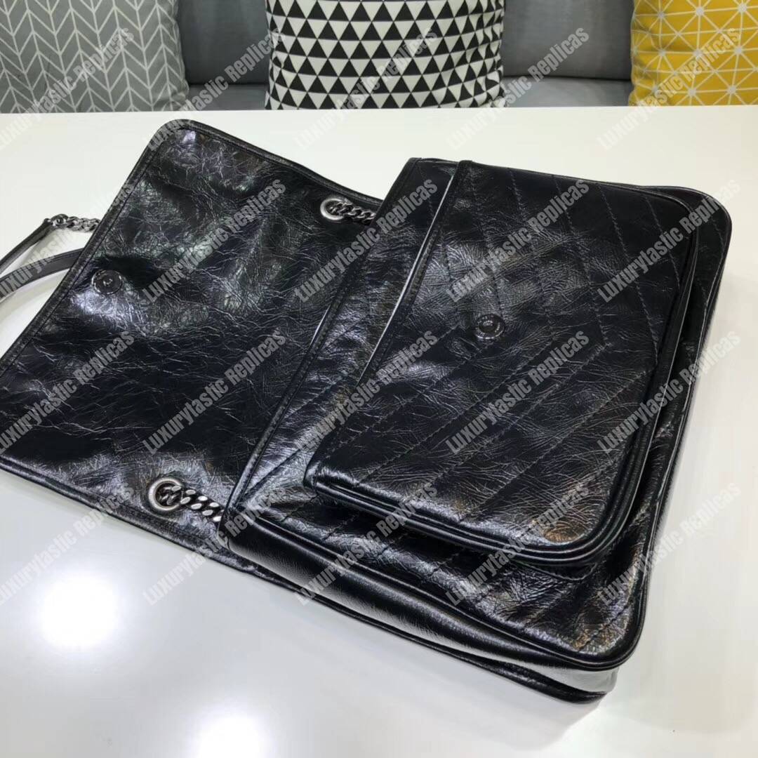 Saint Laurent Niki Large In Vintage Leather Black