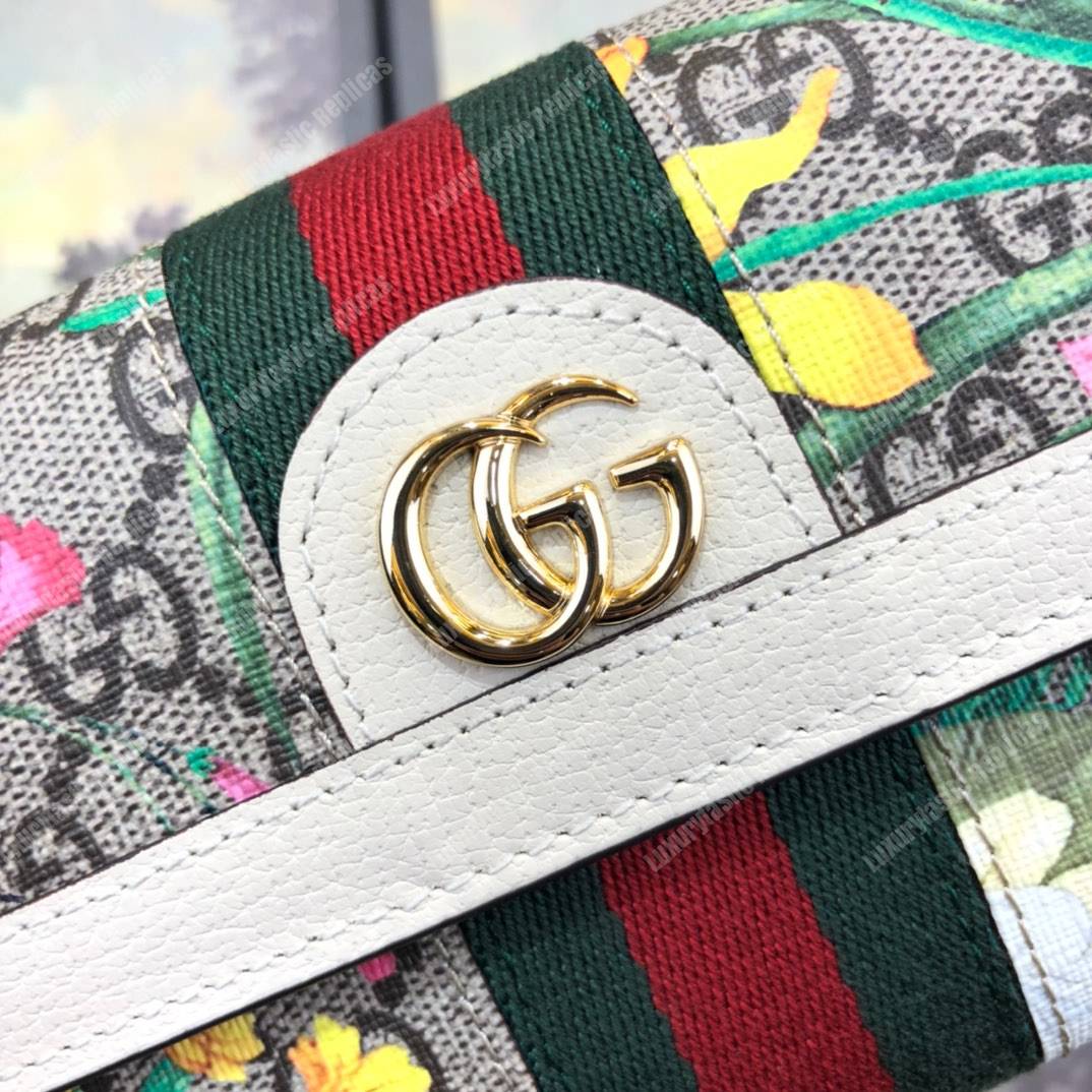 G*u*i ophidia gg flora continental wallet white