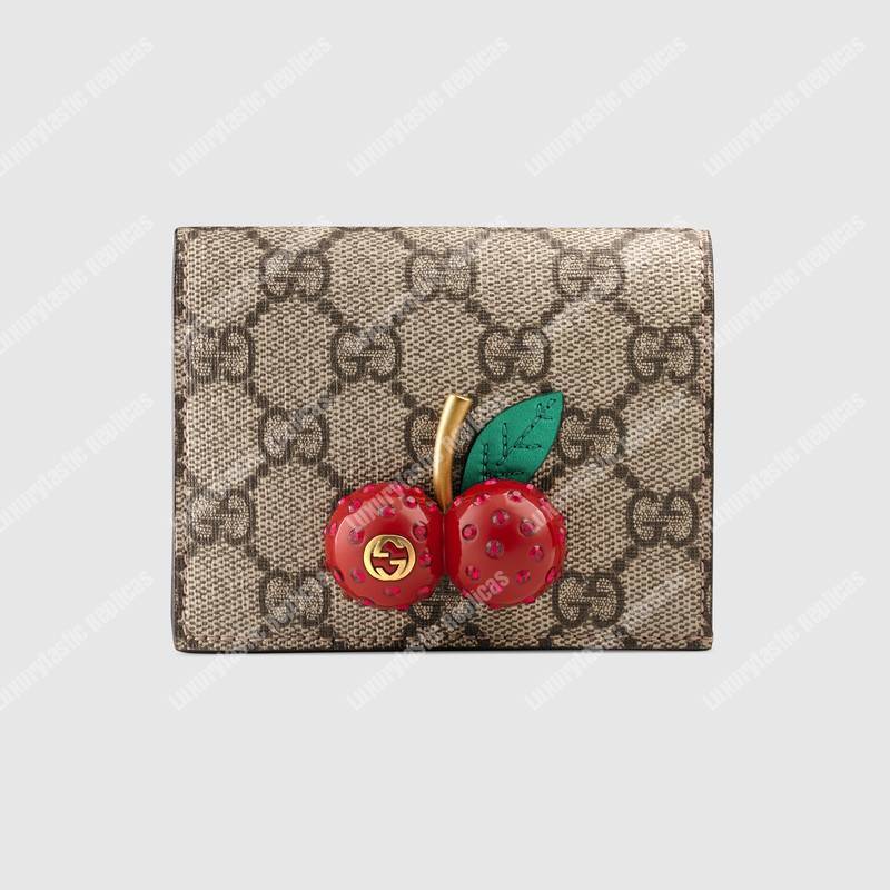 G*u*i gg sup*e card case with cherries