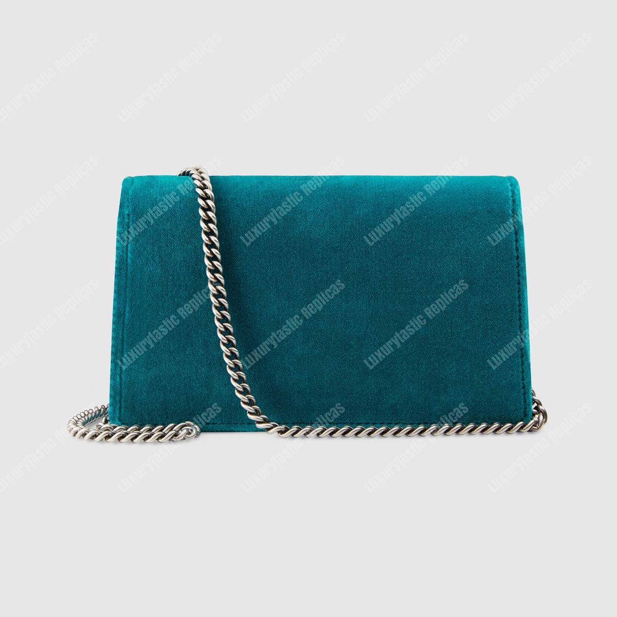 G*u*i dionysus suede super mini bag peacock blue