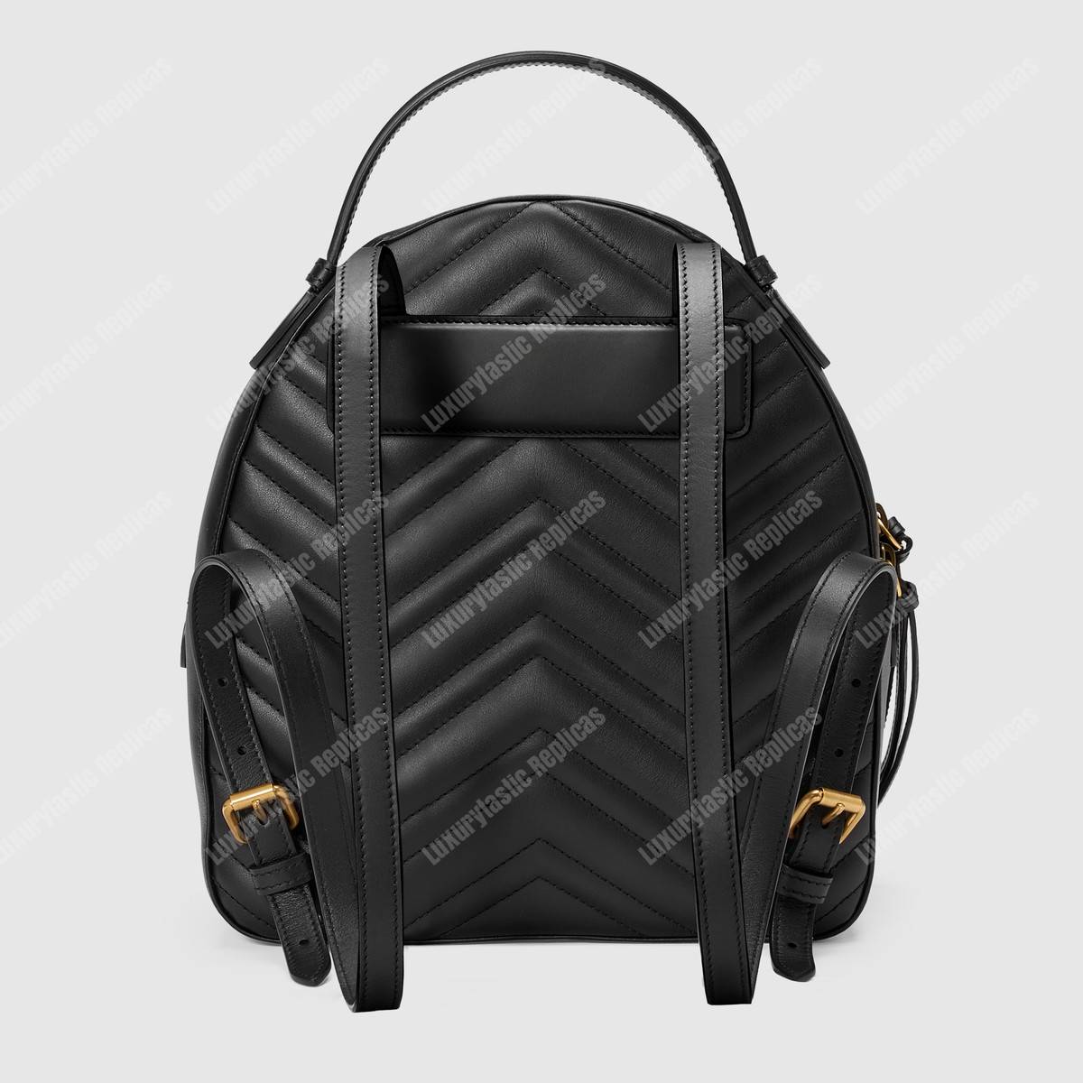 G*u*i gg marmont quilted leather backpack black
