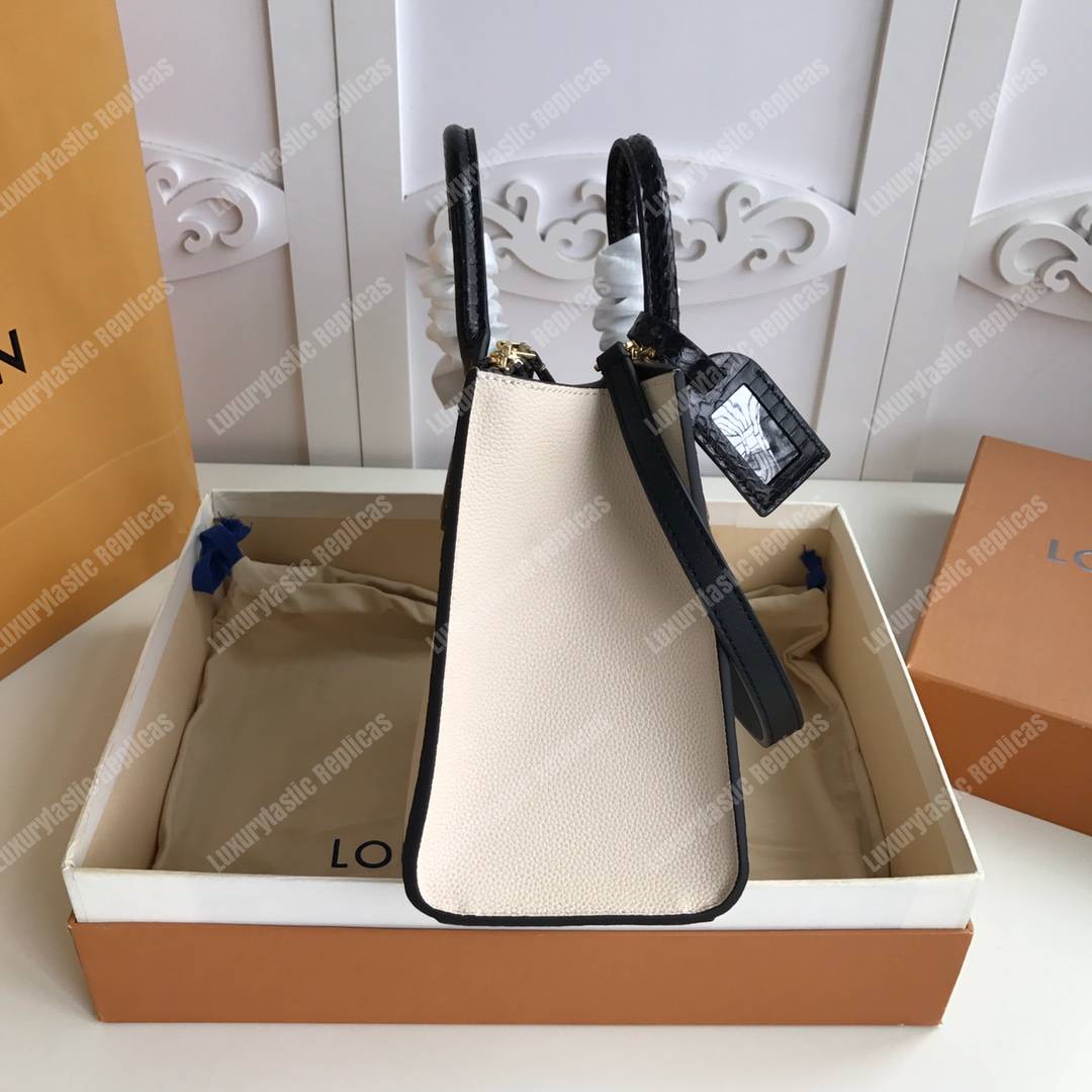 LV City Steamer PM Python Beige Snow