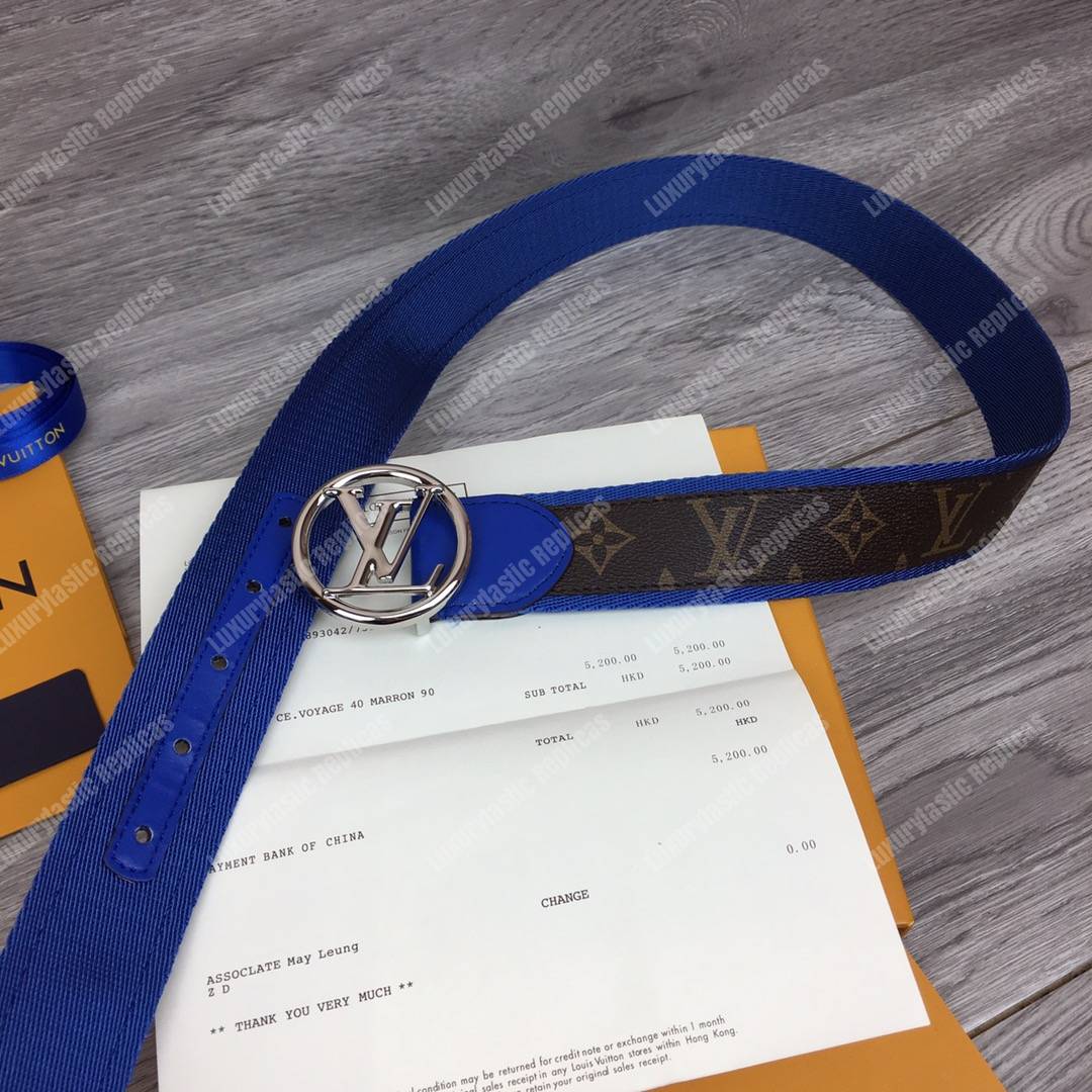 LV Circle 40mm Belt Blue