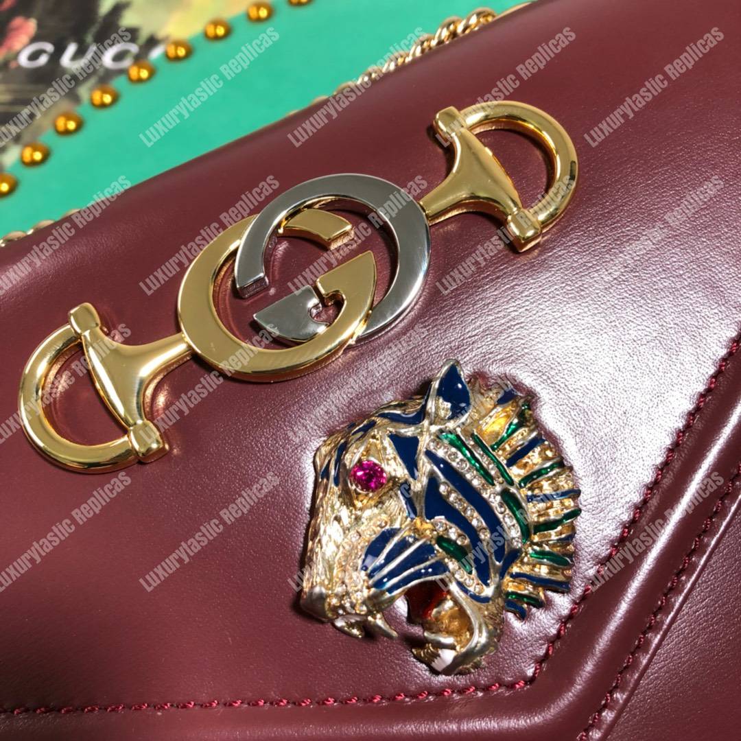 G*u*i rajah medium shoulder bag brown