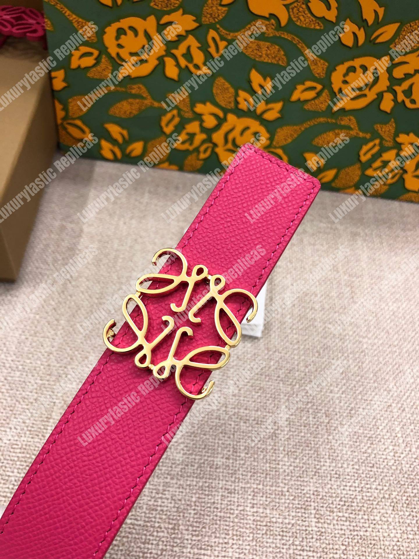Loewe Anagram Belt 3.2Cm Pink