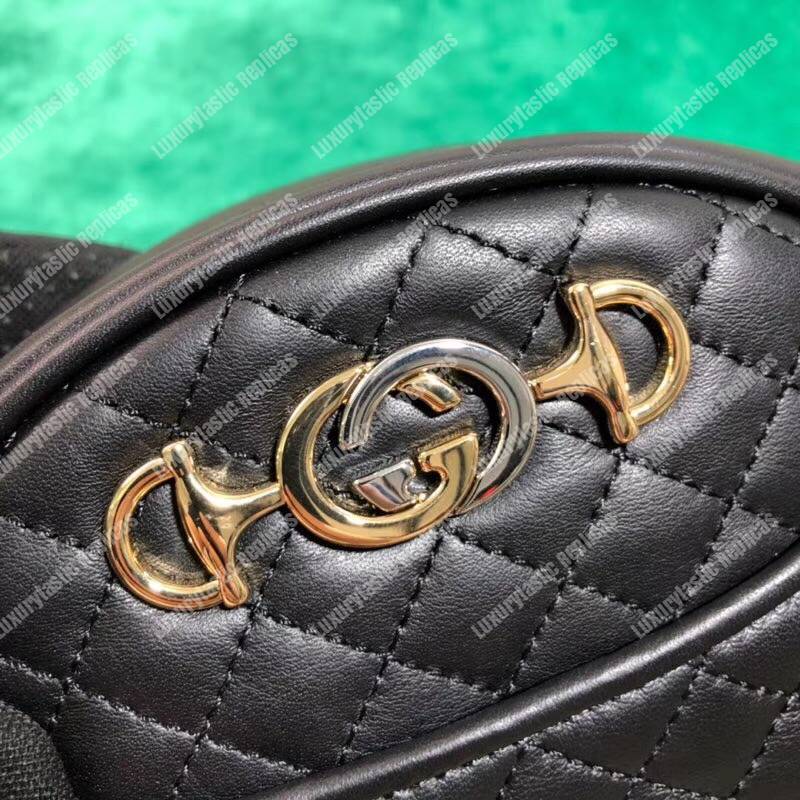G*u*i leather mini bag black