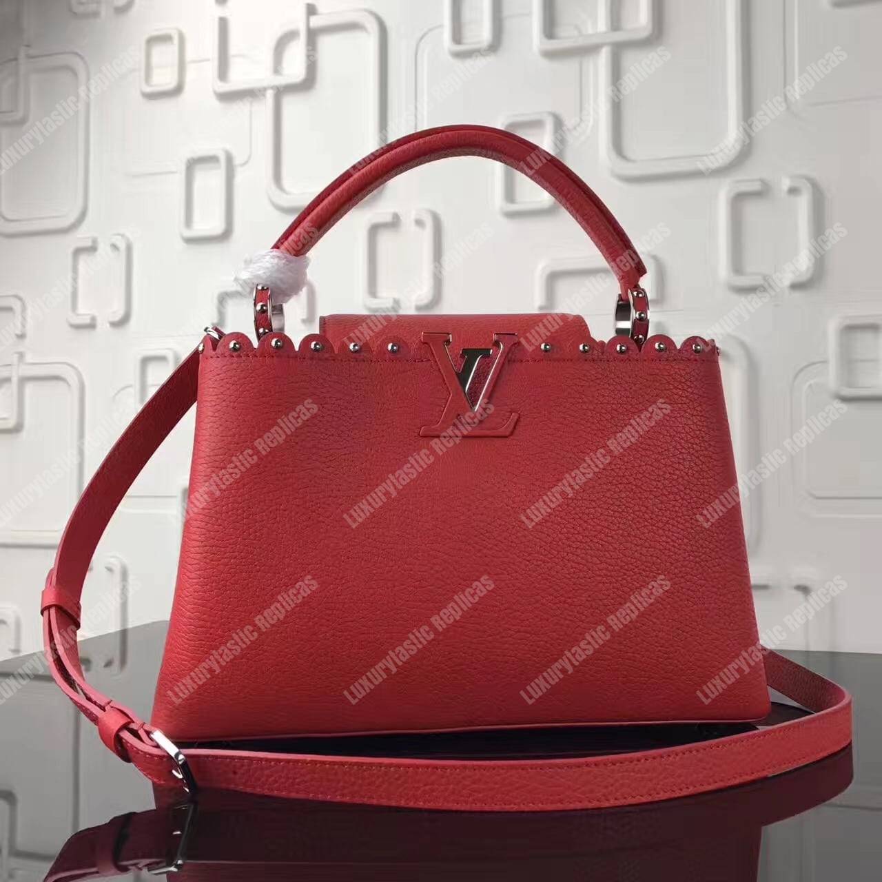 LV Capucines PM Red